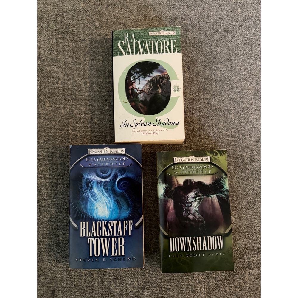 Forgotten Realms Book Lot R.A. Salvatore In Sylvan Shadows Blackstaff Downshadow